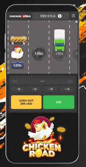 Chicken Road 2 App on mobile phone